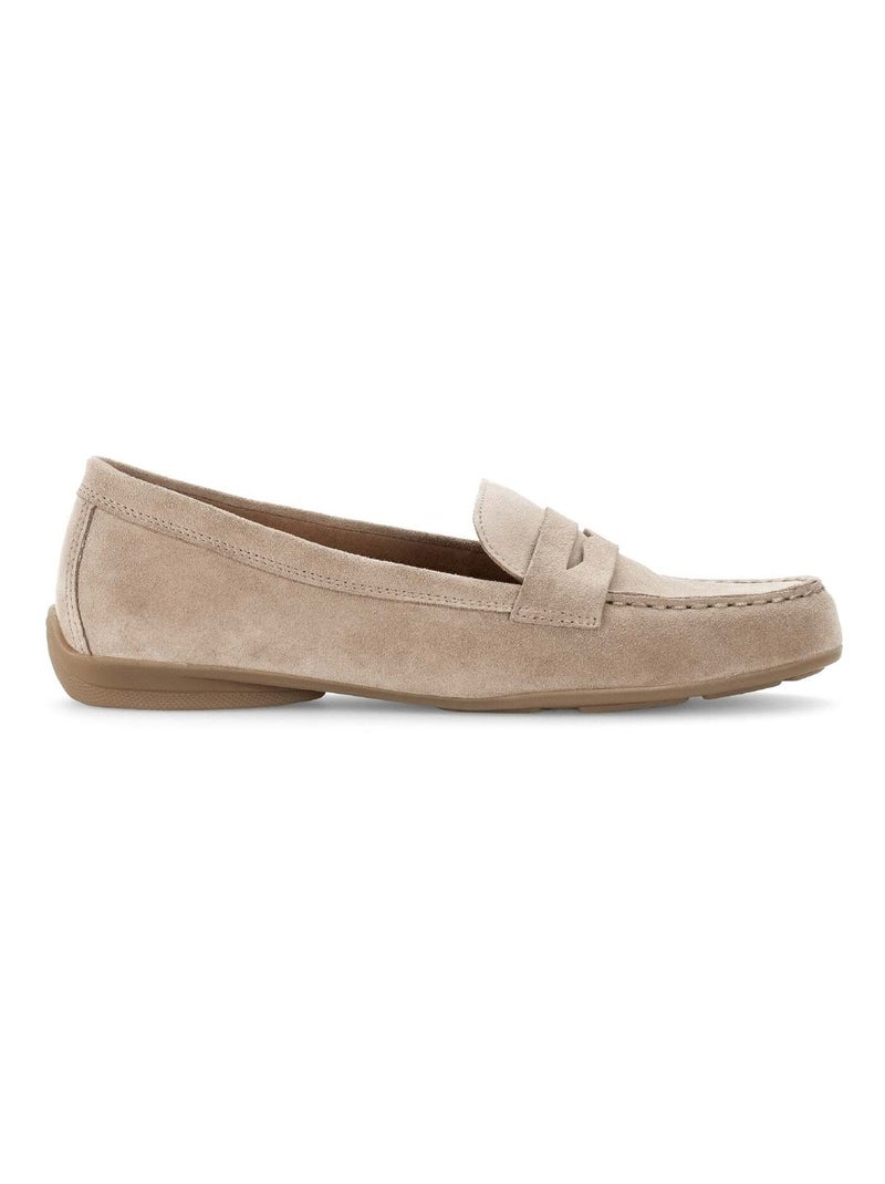 Mocassins  en velours Beige - Kiabi
