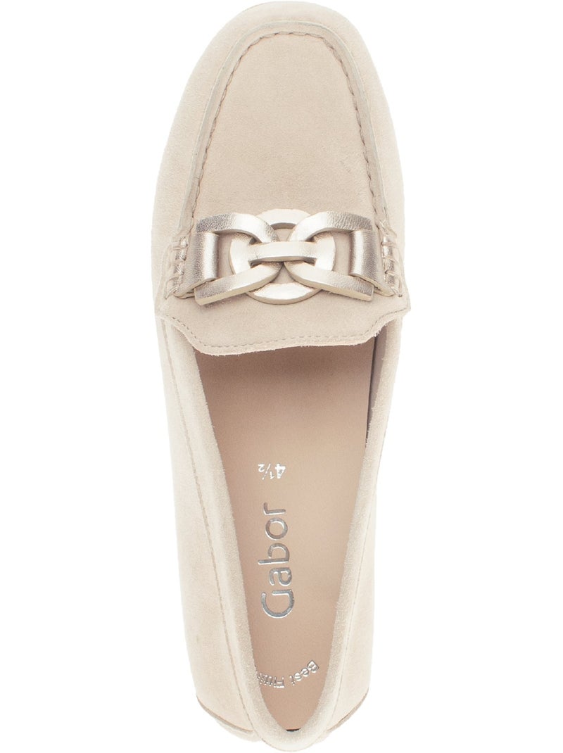 Mocassins  en velours Beige - Kiabi