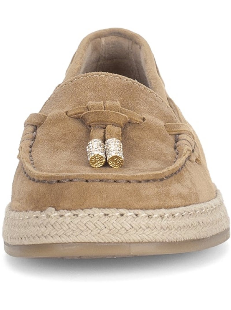 Mocassins  en velours Marron - Kiabi