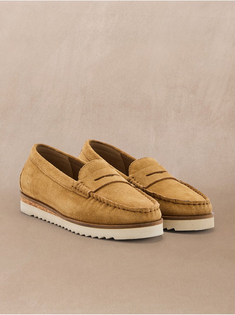 Mocassins femme à aérosemelle - PEDICONFORT Camel - Kiabi