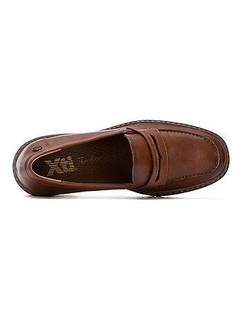 Mocassins femme à plateforme et talon