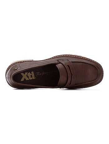 Mocassins femme à plateforme et talon