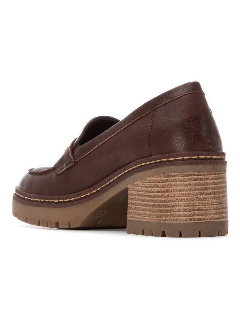 Mocassins femme à plateforme et talon Marron - Kiabi