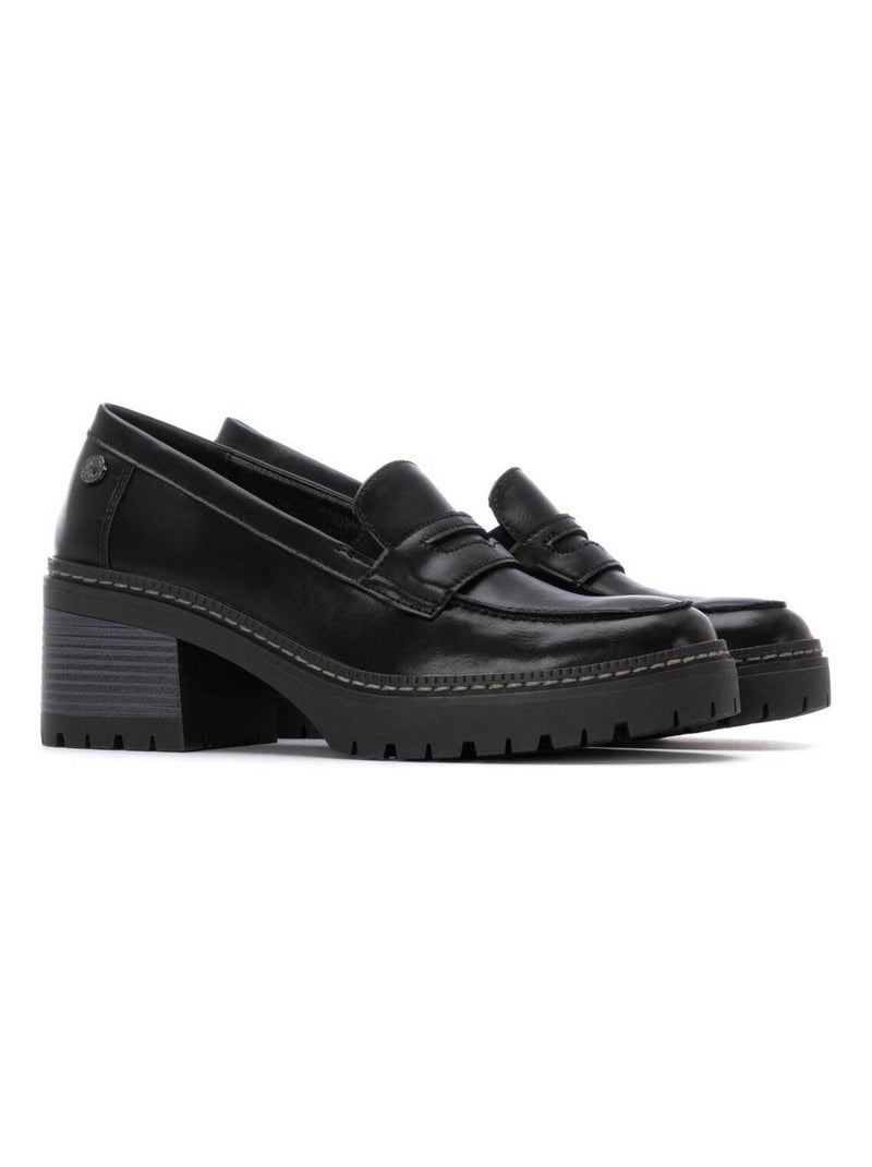 Mocassins femme à plateforme et talon Noir - Kiabi