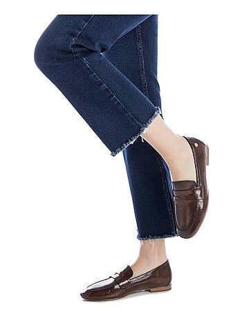 Mocassins femme en verni