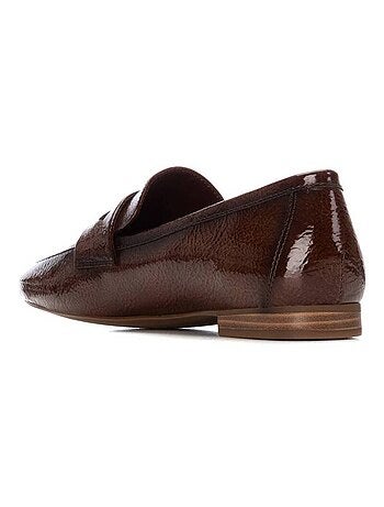 Mocassins femme en verni