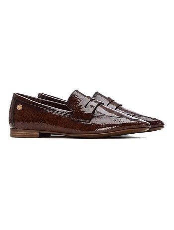 Mocassins femme en verni