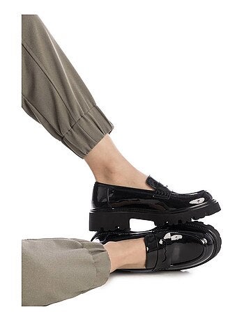 Mocassins femme en verni