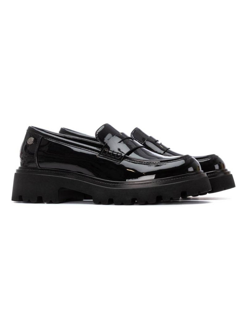 Mocassins femme en verni Noir - Kiabi