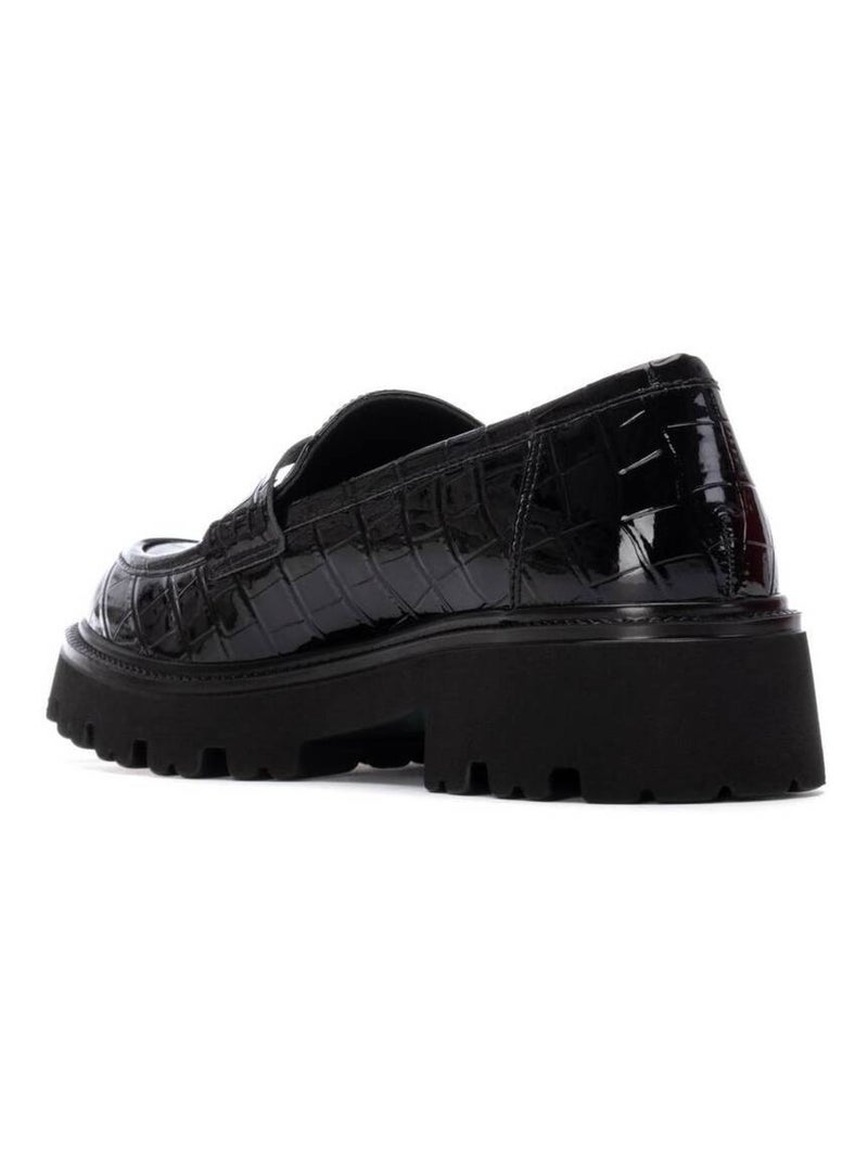Mocassins femme en verni Noir - Kiabi