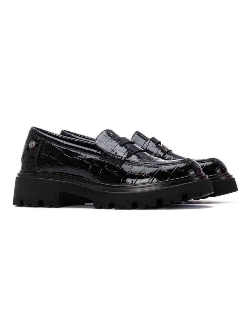 Mocassins femme en verni Noir - Kiabi