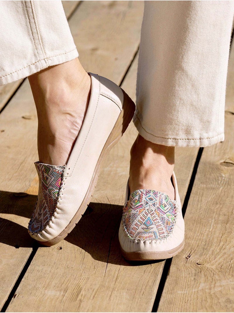 Mocassins femme largeur confort - PEDICONFORT Beige - Kiabi