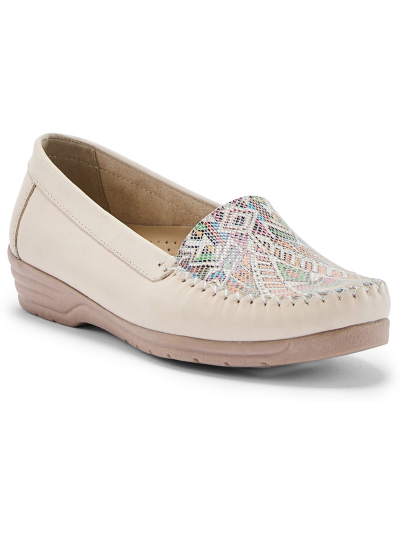 Mocassins femme largeur confort - PEDICONFORT Beige - Kiabi