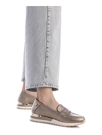 Mocassins femme métallisées