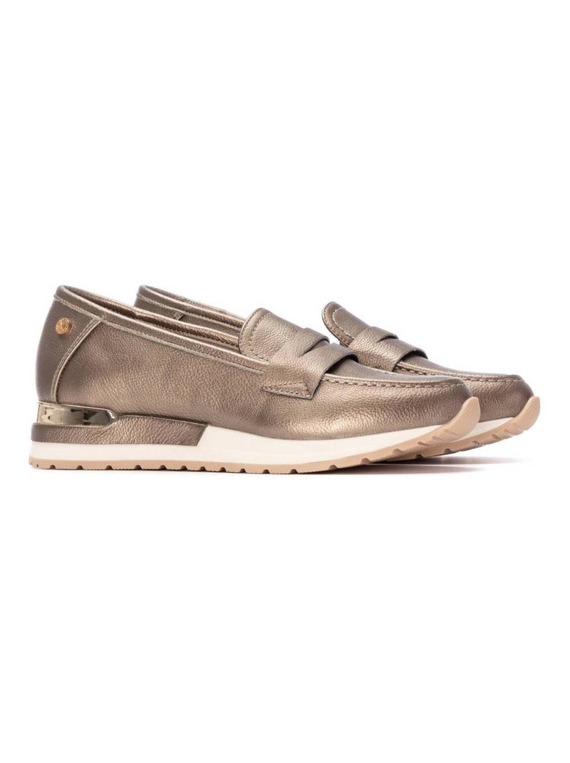 Mocassins femme métallisées Bronze - Kiabi