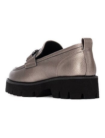 Mocassins femme métallisées