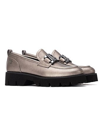 Mocassins femme métallisées
