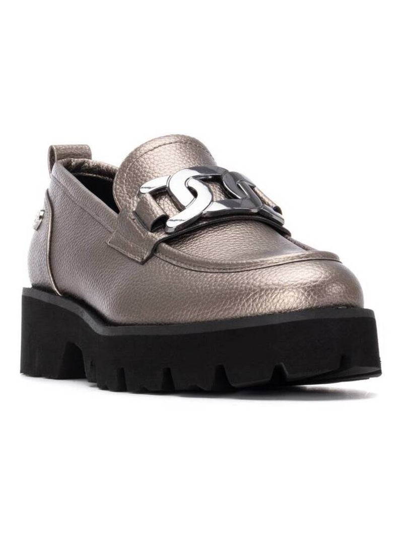 Mocassins femme métallisées Gris Gris - Kiabi