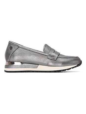 Mocassins femme métallisées
