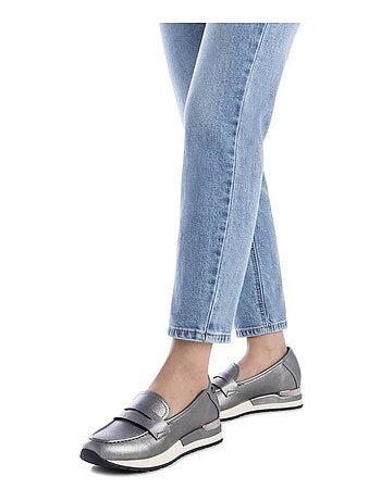 Mocassins femme métallisées