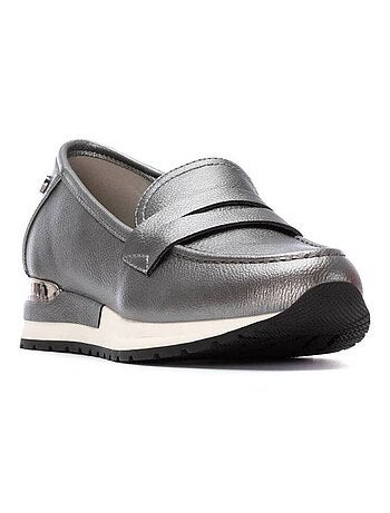 Mocassins femme métallisées