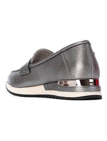 Mocassins femme métallisées
