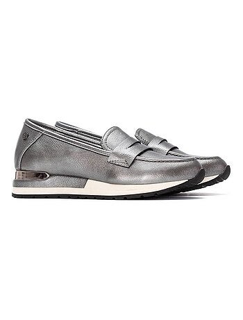 Mocassins femme métallisées