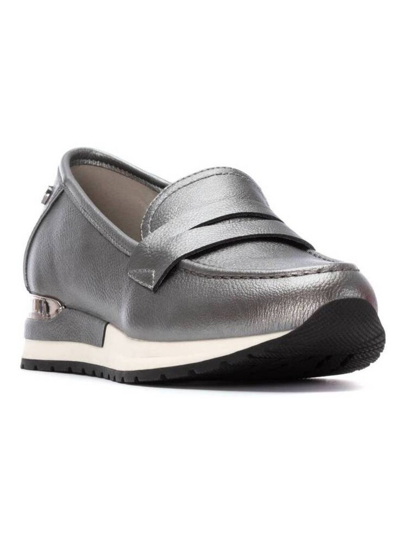 Mocassins femme métallisées Gris Gris - Kiabi