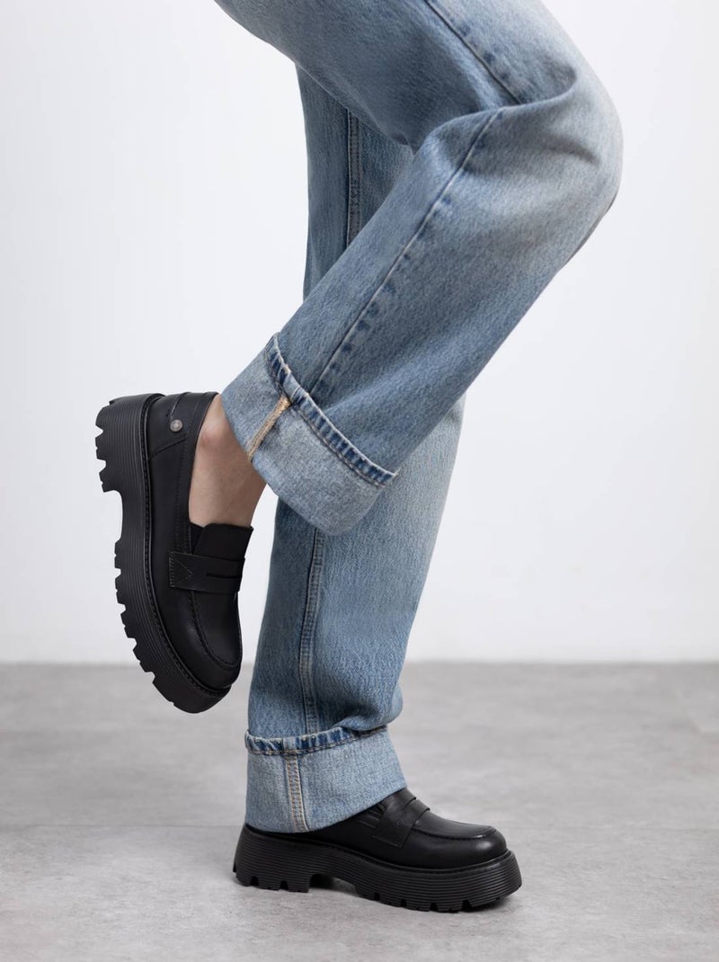 Mocassins femme Noir - Kiabi