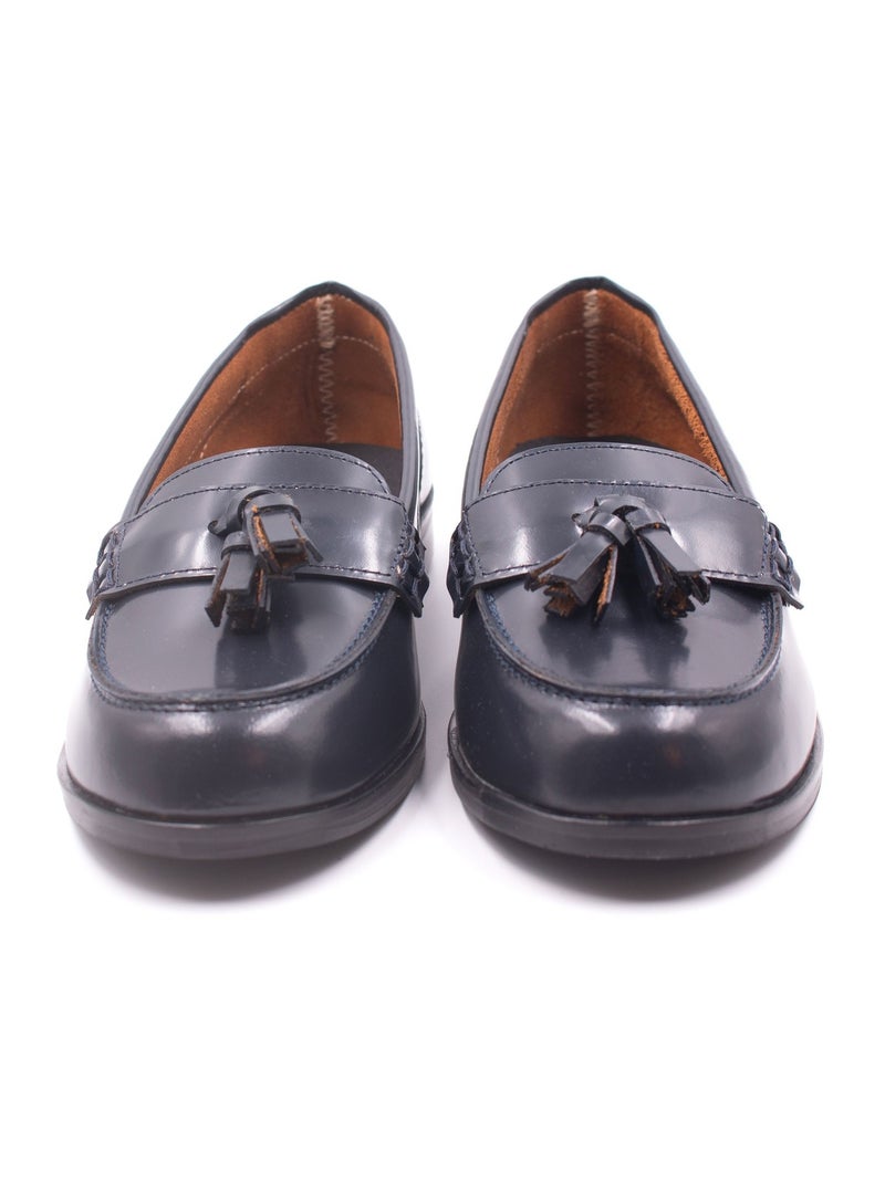 Mocassins Fille à Pompoms - Boni Clarence Bleu marine - Kiabi