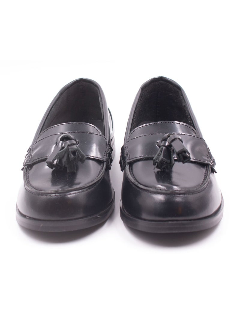 Mocassins Fille à Pompoms - Boni Clarence Noir - Kiabi