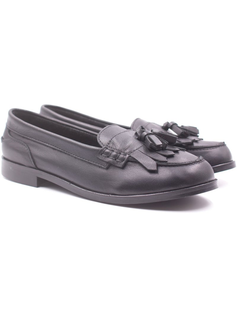 Mocassins Fille à Pompoms - Boni Fairford Noir - Kiabi