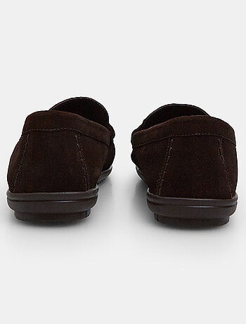 Mocassins Flexible en cuir velours avec barrette BATA