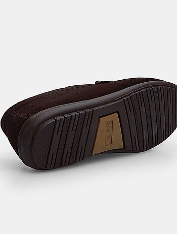 Mocassins Flexible en cuir velours avec barrette BATA