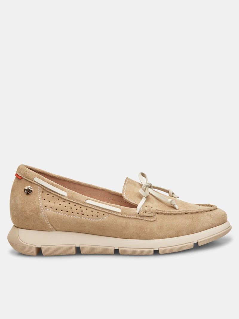 Mocassins Flexible en daim BATA Beige - Kiabi