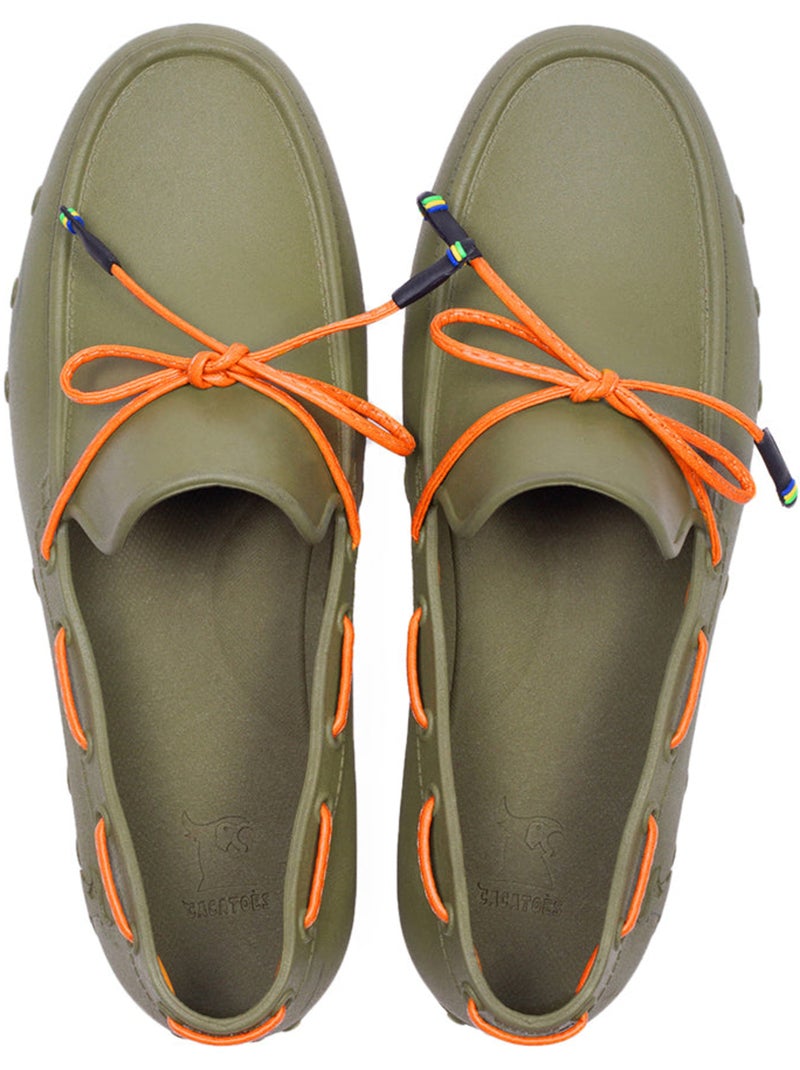 Mocassins Homme CATAMARA FLUO Kaki/Orange fluo - Kiabi