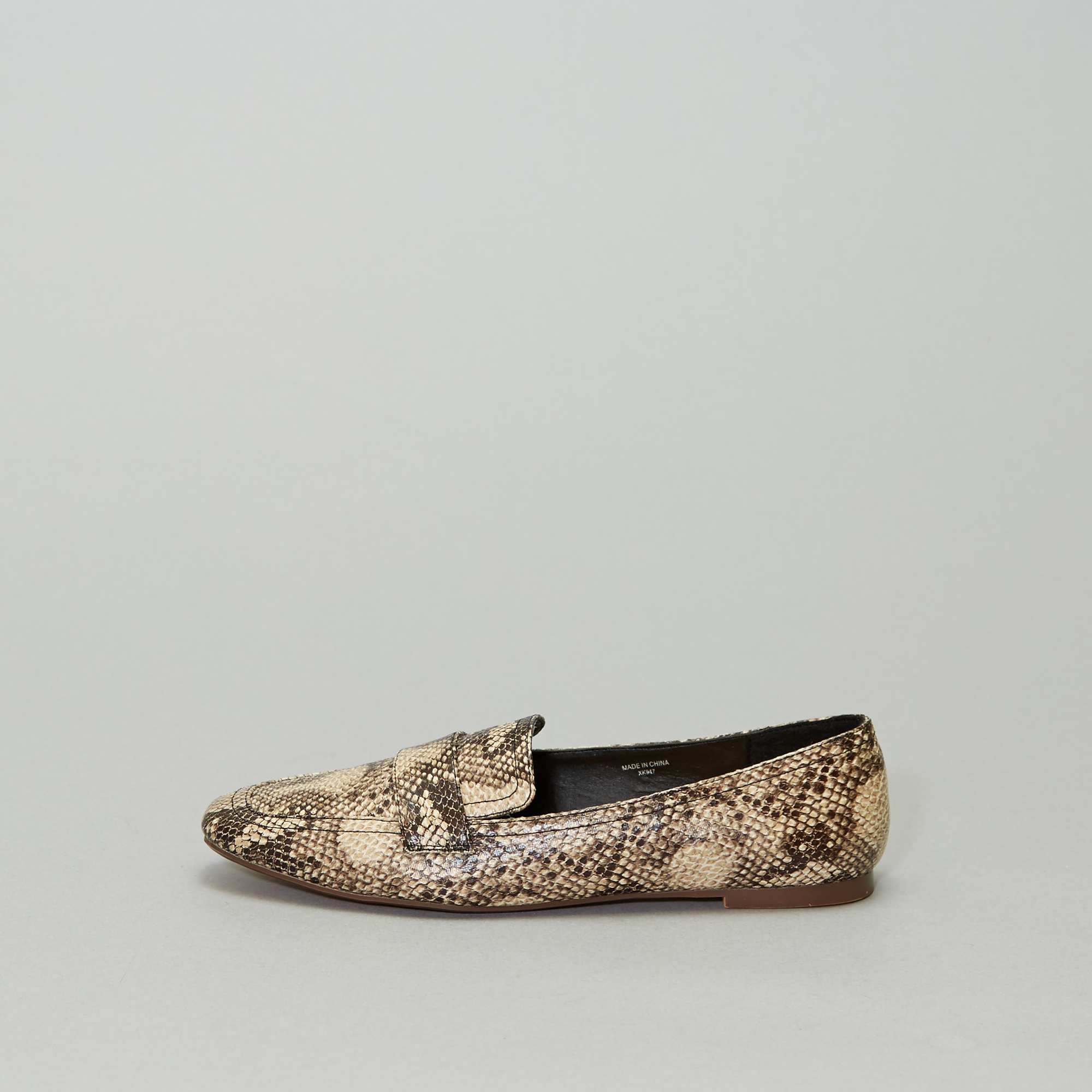 chaussure imprimé serpent