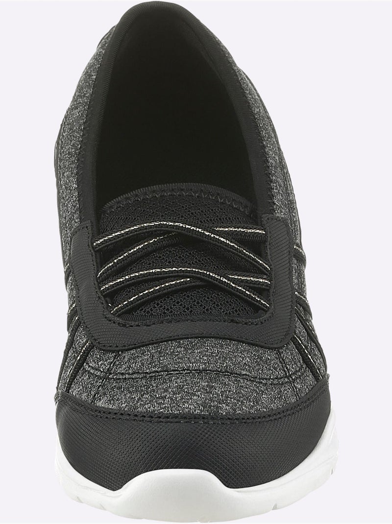 Mocassins Intérieur Textile - Taille Standard - Helline Noir - Kiabi