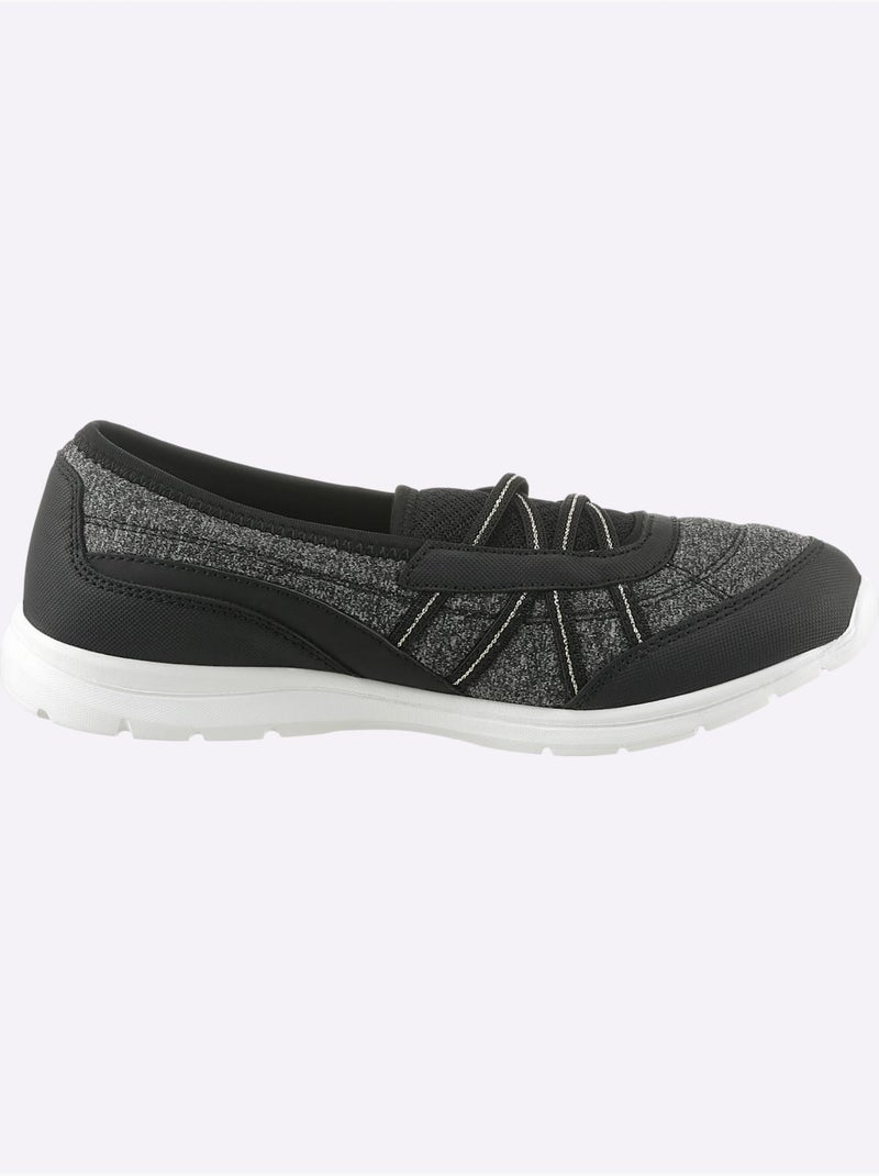 Mocassins Intérieur Textile - Taille Standard - Helline Noir - Kiabi