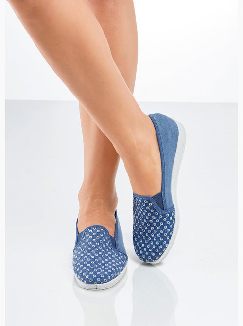 Mocassins largeur confort brodés - Afibel - Kiabi