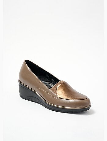 Mocassins largeur confort élastiqués compensés - Afibel