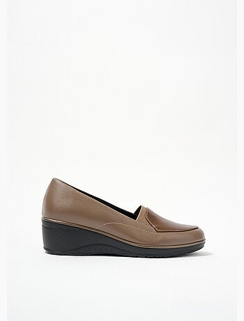 Mocassins largeur confort élastiqués compensés - Afibel