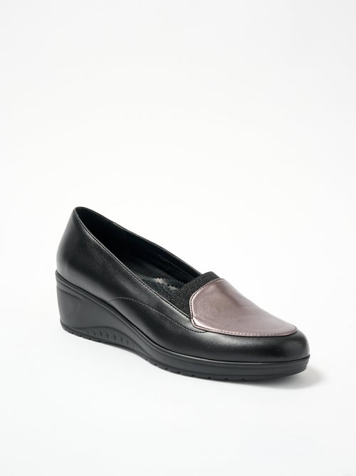 Mocassins largeur confort élastiqués compensés - Afibel - Kiabi