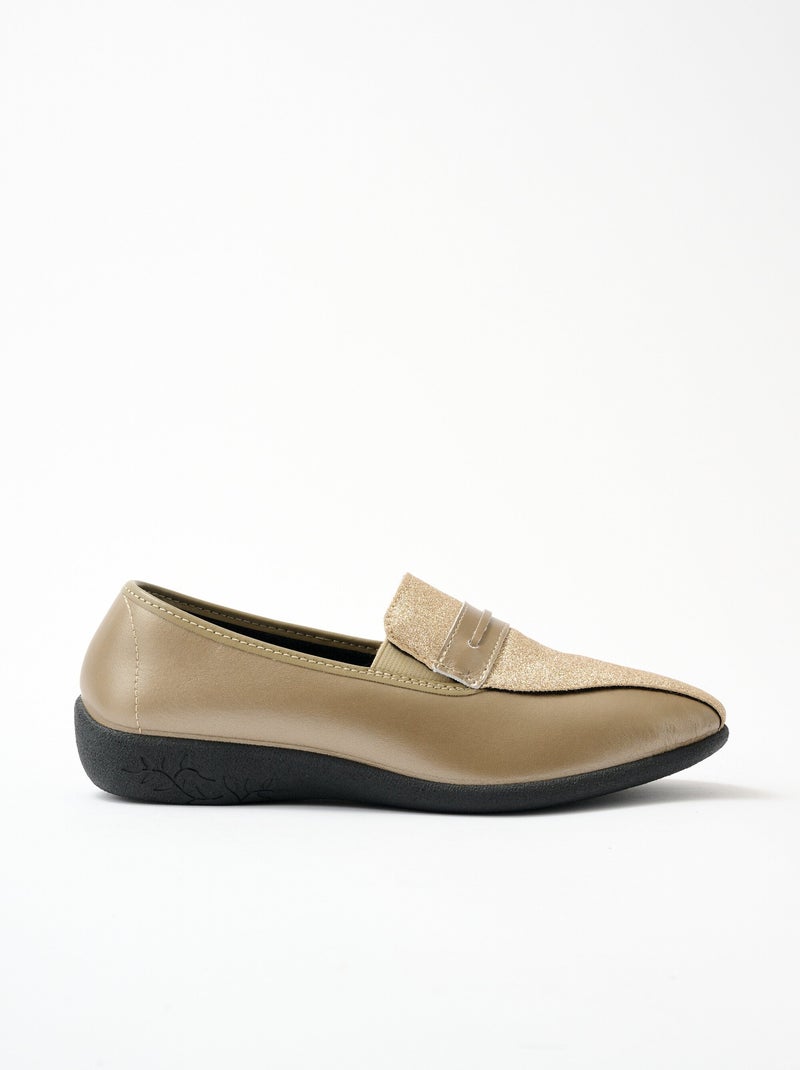 Mocassins largeur confort élastiques d'aisance - Afibel Bronze - Kiabi