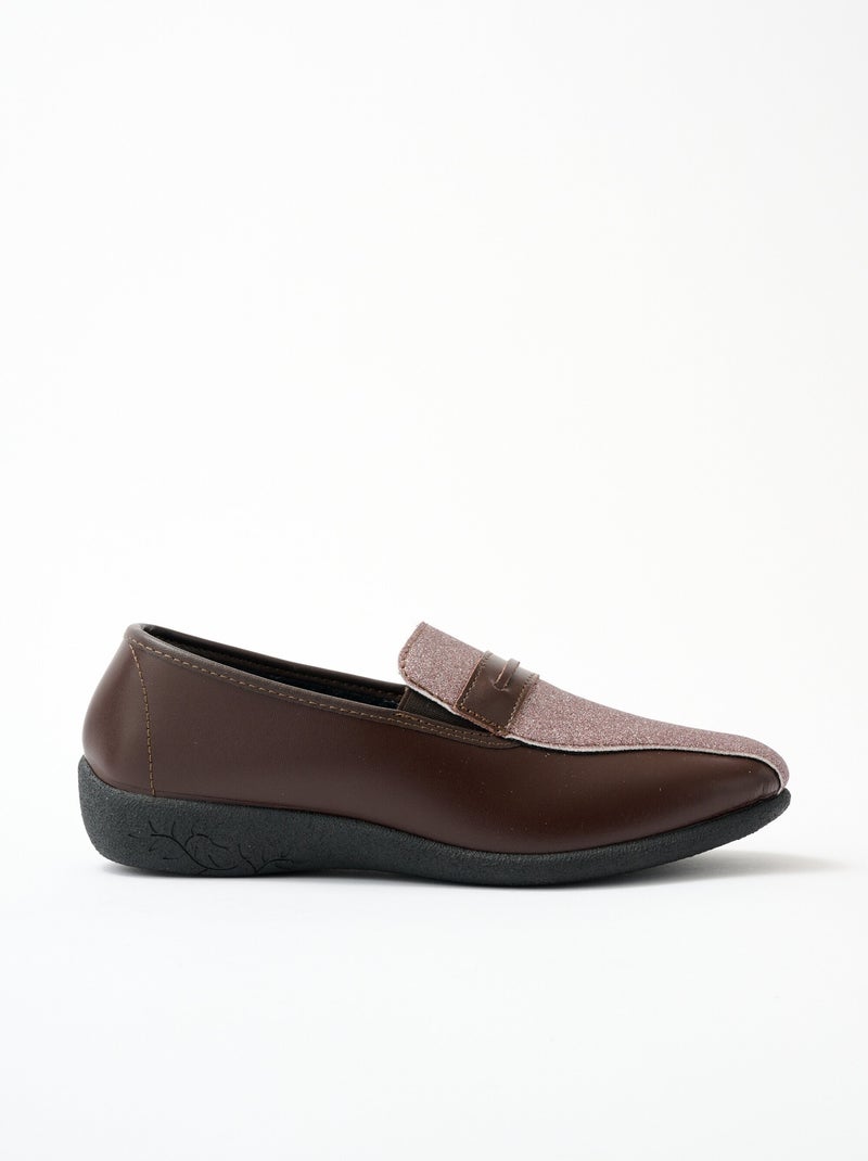 Mocassins largeur confort élastiques d'aisance - Afibel Marron - Kiabi