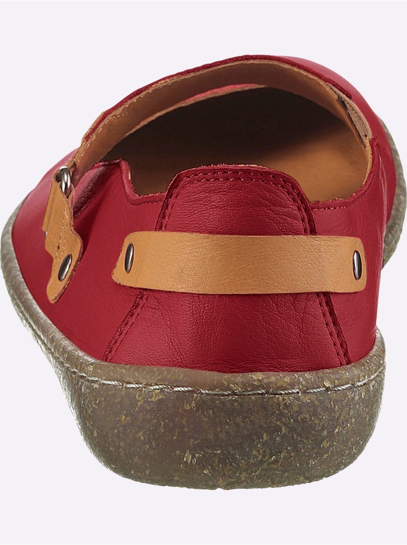 Mocassins Largeur Pied Normal - Taille Standard - Witt Rouge - Kiabi