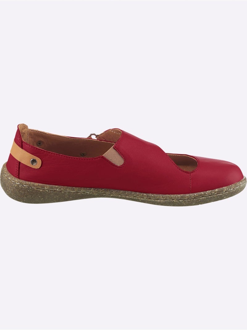 Mocassins Largeur Pied Normal - Taille Standard - Witt Rouge - Kiabi