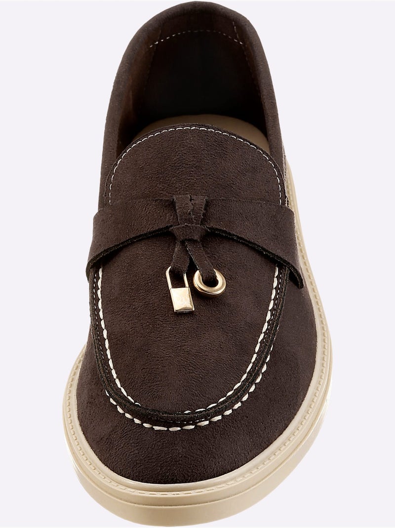 Mocassins matière synthétique - taille standard - helline Marron - Kiabi