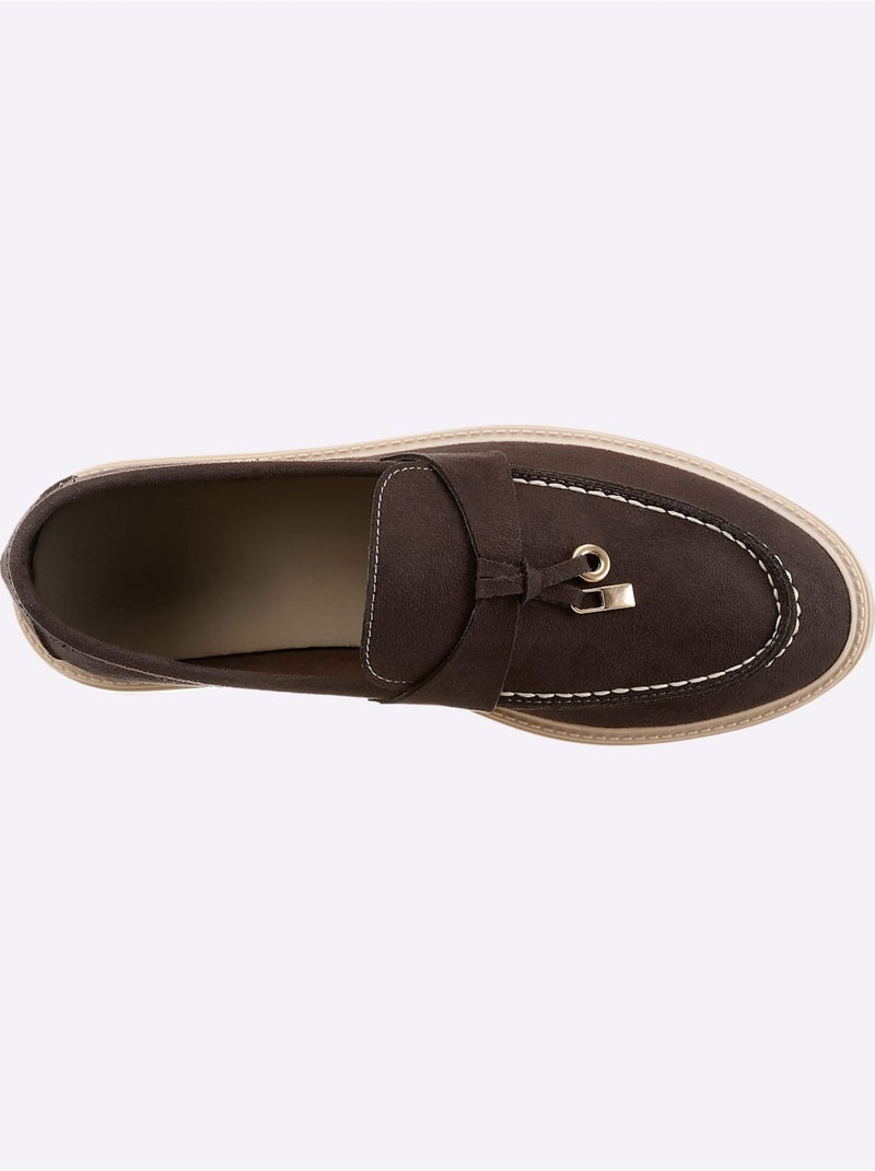 Mocassins matière synthétique - taille standard - helline Marron - Kiabi