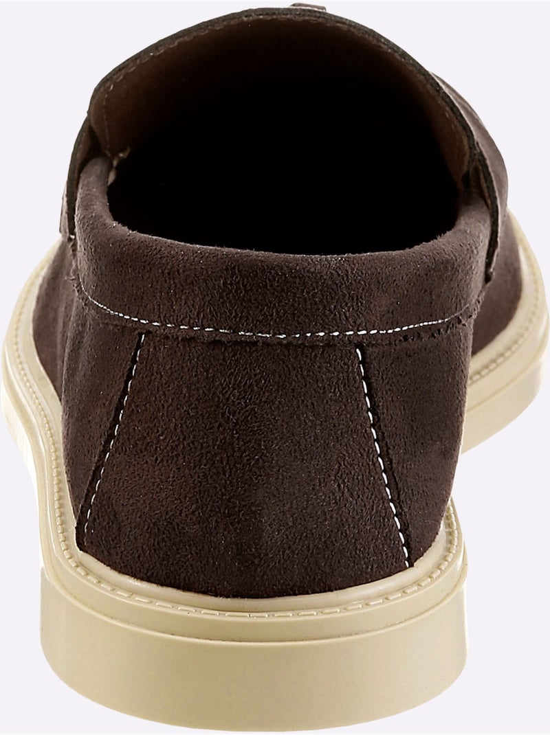 Mocassins matière synthétique - taille standard - helline Marron - Kiabi